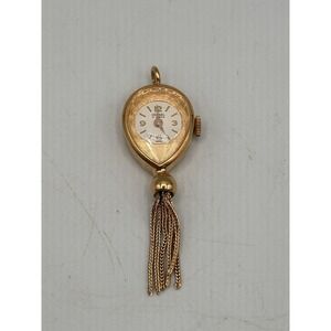 Vintage Cronel 17 Jewels Mechanical Swiss Ladies Watch Necklace Pendant Runs